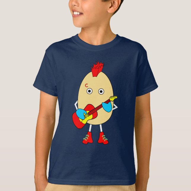 Rock Musician Egghead T-Shirt (Vorderseite)