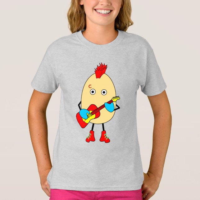 Rock Musician Egghead T-Shirt (Vorderseite)