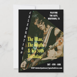 Rock-Musik-Foto zum 50. Geburtstag Einladung