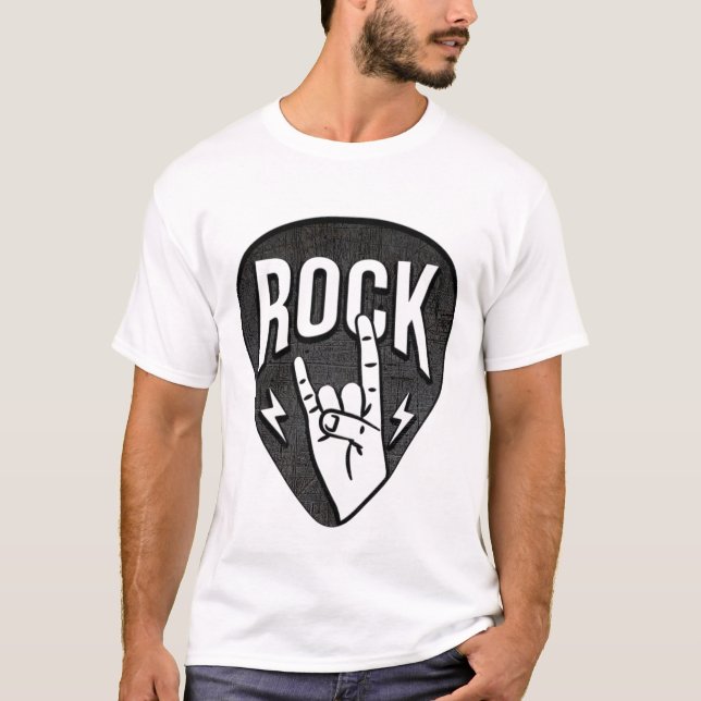 Rock-Musik-Logo T-Shirt (Vorderseite)