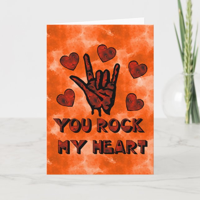 Rock My Heart Feiertagskarte (Vorderseite)