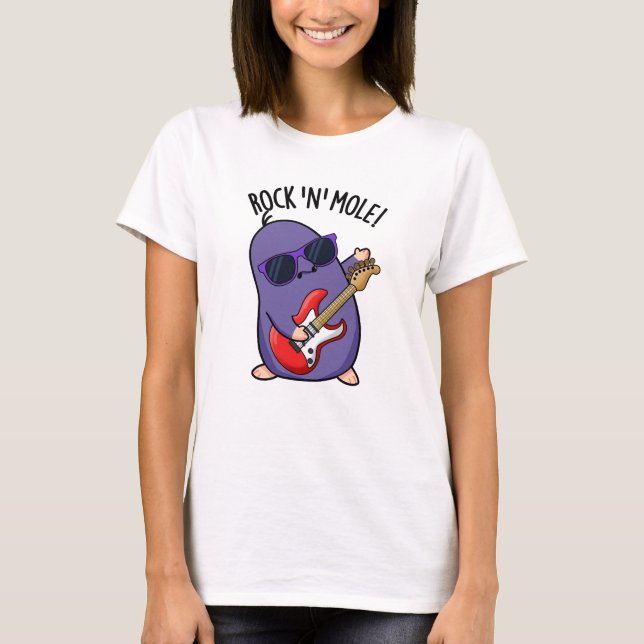 Rock N Mole Funny Animal Pub T-Shirt (Vorderseite)