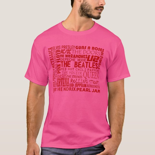 ROCK N ROLL BANDS lustig T-Shirt (Vorderseite)