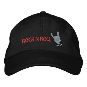 ROCK N ROLL bestickte Mütze Baseballkappe