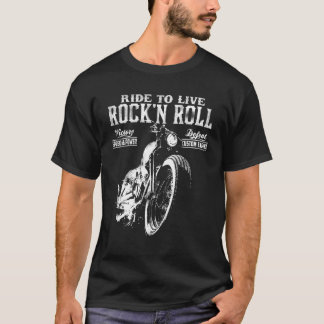 Rock 'n Roll Biker Motorrad-Fahrer T-Shirt