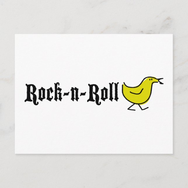 Rock-N-Roll Chick Postkarte (Vorderseite)
