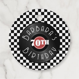 Rock N Roll Geburtstagsfeier im Plattenspieler-Sti Geschenkanhänger