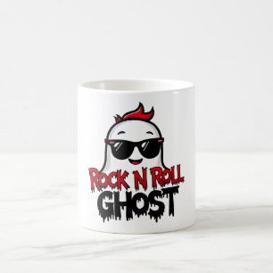 Rock N Roll Geist Tasse, Lustiges Halloween Grafik Kaffeetasse