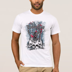 Rock n Roll, Gitarren Schädel, Herren T-Shirt