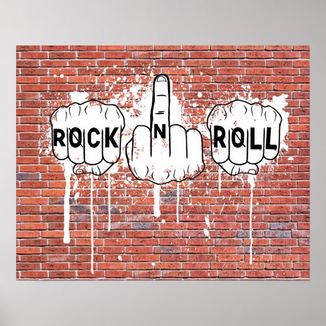 Rock-N-Roll Graffiti Poster (Vorne)
