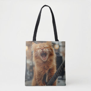 Rock N Roll Ingwer Gitarre Katze Rockstar