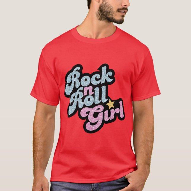 Rock n Roll Mädchen-Freundinnen T-Shirt (Vorderseite)