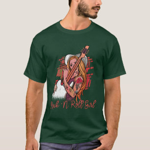 Rock n Roll Mädchen Musik Gitarre Rock Band lustig T-Shirt