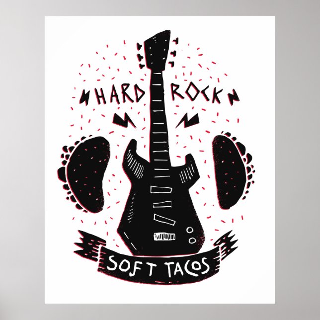 Rock 'n Roll Music Tacos Poster (Vorne)