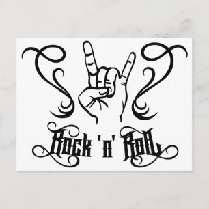 Rock 'n' Roll Musik-Symbol Feiertagspostkarte
