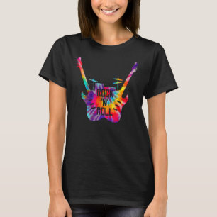 Rock N Roll Musikband Tie Dye Gitarrespieler Schla T-Shirt