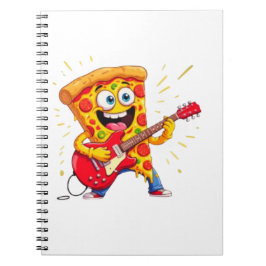 **Rock ’n’ Roll Pizza – Lustige Gitarre spielende Notizblock