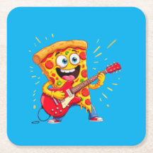 **Rock ’n’ Roll Pizza – Lustige Gitarre spielende 