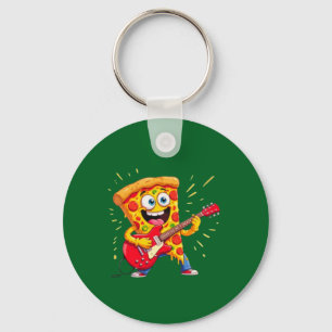 **Rock ’n’ Roll Pizza – Lustige Gitarre spielende Schlüsselanhänger
