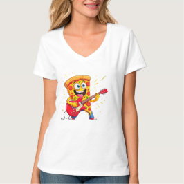 **Rock ’n’ Roll Pizza – Lustige Gitarre spielende T-Shirt