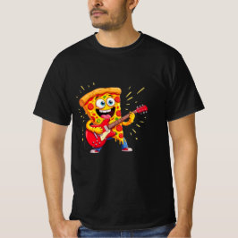 **Rock ’n’ Roll Pizza – Lustige Gitarre spielende T-Shirt
