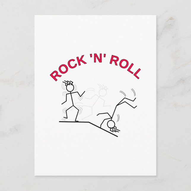 Rock 'N' Roll Postkarte (Vorderseite)