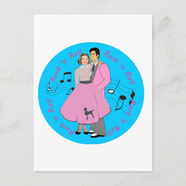 Rock ' n Roll Postkarte (Vorderseite)