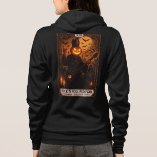Rock 'N Roll Pumpkin Tarot Card Unisex Hoodie