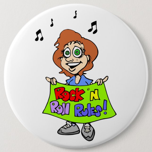 ROCK 'N ROLL REGELN BUTTON (Vorderseite)