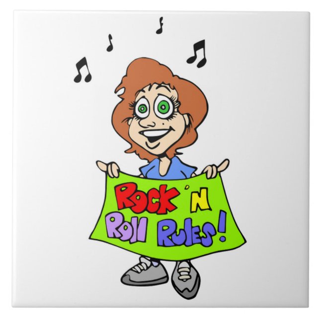 ROCK 'N ROLL REGELN FLIESE (Vorderseite)