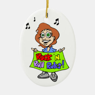 ROCK 'N ROLL REGELN KERAMIK ORNAMENT