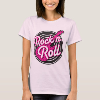 Rock N Roll Rockabilly-Schallplattendesign T-Shirt