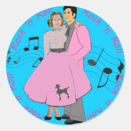 Rock ' n Roll Runder Aufkleber