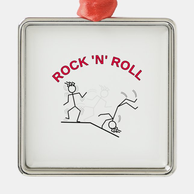 Rock 'N' Roll Silbernes Ornament (Vorne)