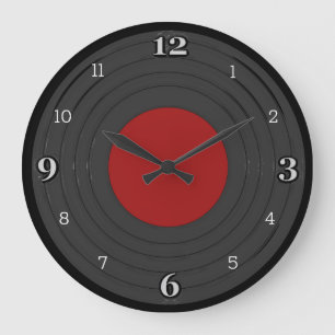 Rock N Roll Vinyl Record Große Wanduhr