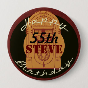 Rock n Rollengeburtstagsknopf Button