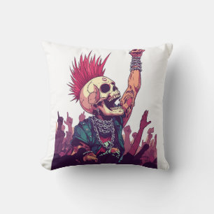 Rock N� Schädel � Lustiges Punk-Skelett-Konzert Kissen