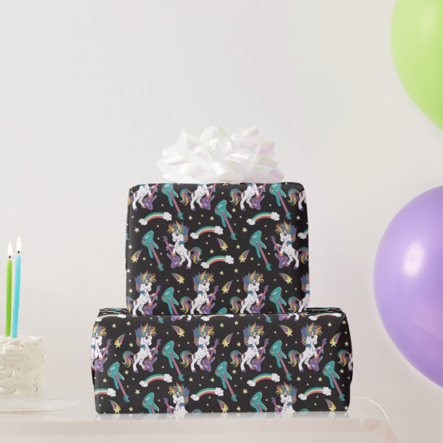 Rock N Unicorns Geschenkpapier (Partygeschenke)