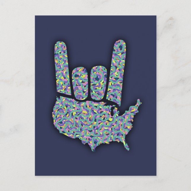 Rock North America Postkarte (Vorderseite)