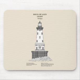 Rock of Ages Lighthouse - Michigan - SBD Mousepad