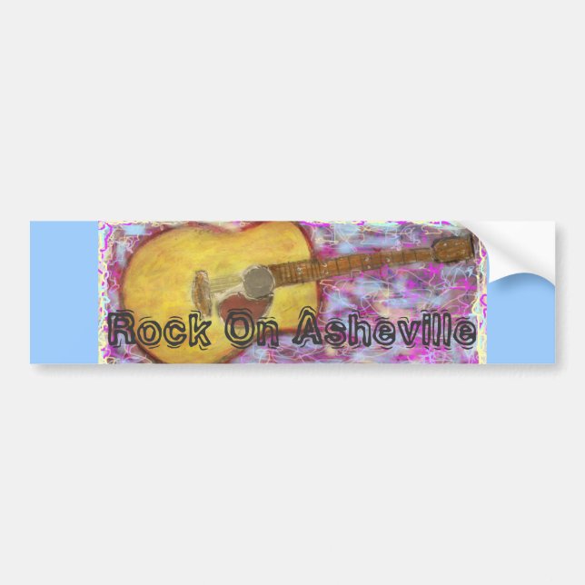 Rock on Asheville Autoaufkleber (Vorne)