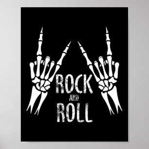Rock on Band T-Shirts für Frauen Rock and Roll s f Poster