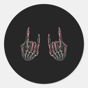 Rock on Band T-Shirts für Frauen Rock and Roll s f Runder Aufkleber