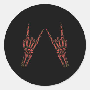 Rock on Band T-Shirts für Frauen Rock and Roll s f Runder Aufkleber