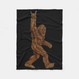 Rock On Bigfoot - Concept Buddy - Hand Drawn Sasqu Fleecedecke