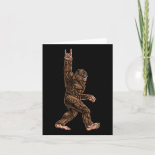 Rock on Bigfoot Sasquatch Lieben Rock und Roll Sun Karte