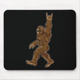 Rock on Bigfoot Sasquatch Lieben Rock und Roll Sun Mousepad
