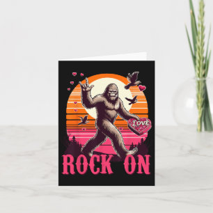 Rock On Bigfoot Sasquatch Yeti Valentinstag Retter Karte