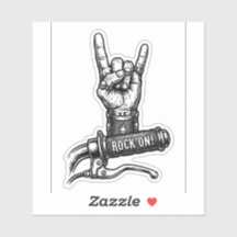 Rock On Biker Aufkleber — Motorrad-Gasgriff-Aufkle