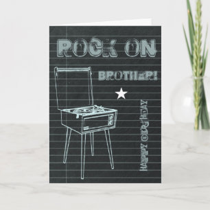 Rock on Brother! Happy Birthday Card Karte